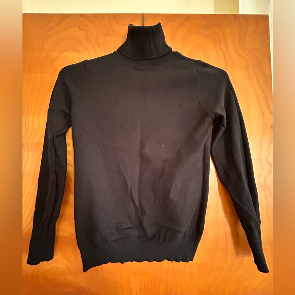 Black turtleneck sweater